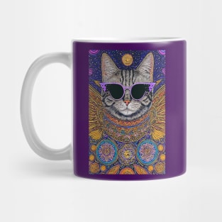 Cosmos Cat Wearing Sunglasses- Syzygy! Mug